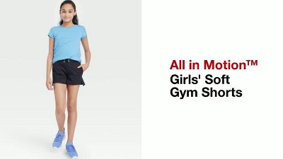 Girls' Soft Gym Shorts - All in Motion Black S