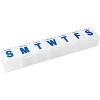 Weekly Pill Organizer - 7-Day Pill Planner Extra Large - Medicine Reminder, Monday to Sunday Compartments - BPA Free - Travel Pill Box Case (3 Pack) - 2 of 4