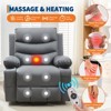 Power Lift Recliner Chair for Elderly, with Massage & Heat, Living Room Single Sofa, 135° Reclining Accent Chairs, 2 Cup Holders and Side Pockets - 4 of 4