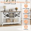 Console Table with Sliding Barn Doors & Storage Cabinet - Entryway Table, Sofa Table for Living Room, Hallway | Rustic Modern Entryway Furniture - 4 of 4