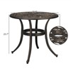 KTMBDW Cast Aluminum Outdoor Side Table,Small Patio Table,Outdoor Coffee Tables for Patio,Garden,Balcony, for All Weather, Bronze - 2 of 4