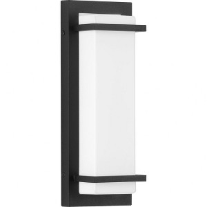 Progress Lighting Z-1080 LED Outdoor Sconce, 1 Light, Wall Light, Black Finish, Acrylic Shade - 1 of 4