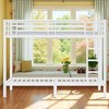 Twin XL Over Twin XL Metal Bunk Bed Frame with Guardrails and Under-Bed Storage, Space-Saving Noise-Free Bed ,kids bed - 3 of 4
