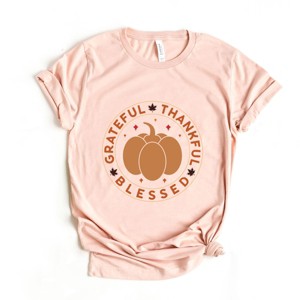 Simply Sage Market Grateful Thankful Blessed Circle Short Sleeve Tee - 1 of 4