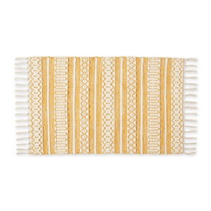 Design Imports Chenille Doodle Lines Rug - Honey Gold - 2 X 3 Ft - 1 of 4