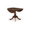 East West Furniture, Round Mid Century Dining Table Acacia- Acacia Walnut Finish - 4 of 4