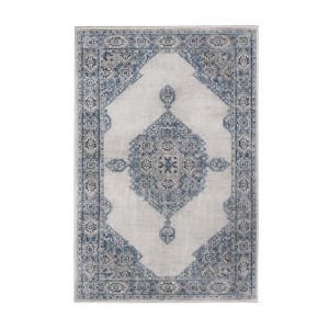 Modern Farmhouse Geometric Medallion Indoor Runner or Area Rug by Blue Nile Mills - 1 of 4