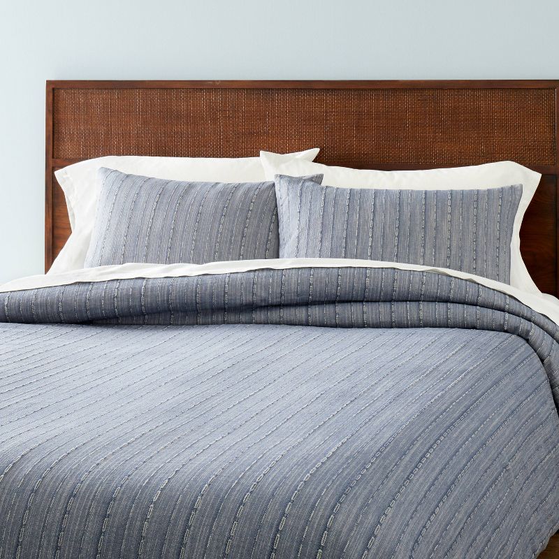 3pc Washed Loop Stripe Duvet Cover Bedding Set - Hearth & Hand™ with Magnolia, 1 of 11