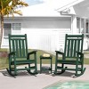 Hyleory HDPE Modern Resin Outdoor Rocking Chair, Patio Adirondack Chair for All Seasons - 2 of 4