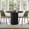 Set of 2 Upholstered Dining Chairs with Metal Legs, Modern Fabric Accent Chairs for Kitchen or Dining Room-Maison Boucle - 2 of 4