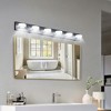 VYNXARIA Sleek Black Wall Lights, 45" Modern 6-Light Vanity Fixture with Adjustable Design - 3 of 4