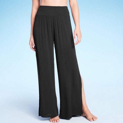 Guria Beachwear V Waist Side Slit Pants - Black – Sol Candy