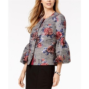 Alfani Womens Bubble Sleeve Floral Blazer Jacket - 1 of 3