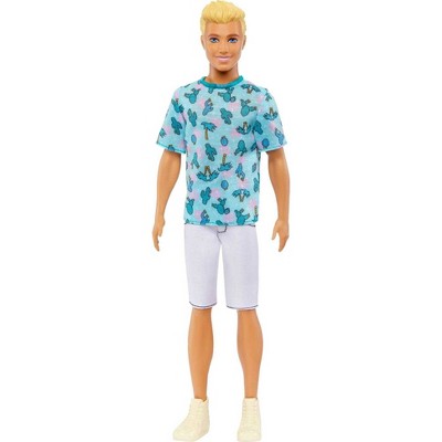 Barbie Ken Fashionistas Doll #211 With Blond Hair And Cactus Tee