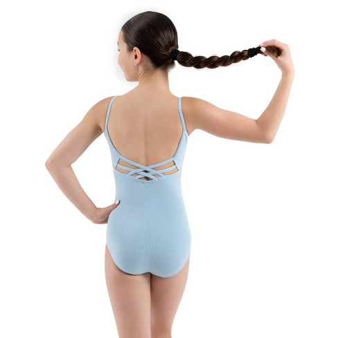 Capezio Light Blue Classics V-neck Camisole Leotard - Girls Medium