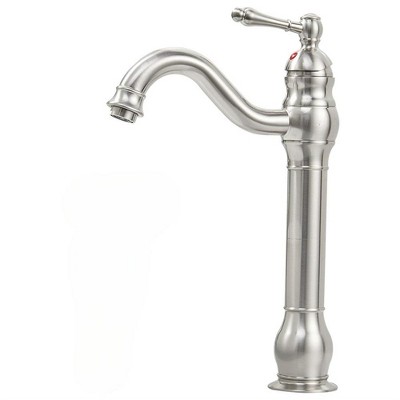 BWE Waterfall Single Hole Single-Handle Vessel Bathroom Faucet With Pop-up Drain Assembly