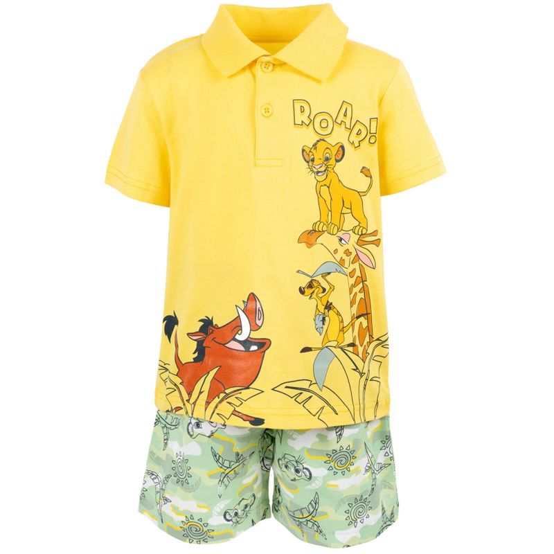 Disney Lion King Mickey Mouse Polo Shirt and Shorts Toddler, 4 of 8