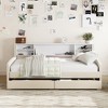 TIRAMISUBEST Twin Size Upholstered Platform Bed with Storage Shelf and Drawers, Velvet Daybed Frame - 4 of 4