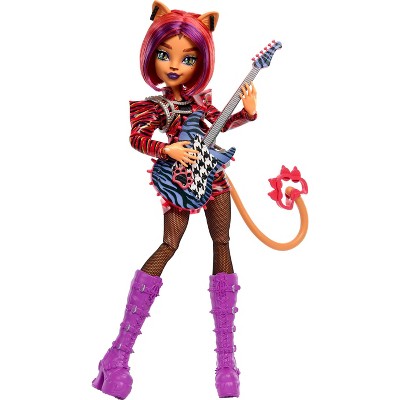 Monster High 10.5" Fearbook Toralei Fashion Doll with Varsity Jacket, Yearbook, and Music Accessories