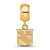 Black Bow Jewelry 14k Yellow Gold Plated Sterling Silver New York Rangers NHL Bead Charm - 2 of 4