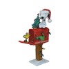 Peanuts 32IN PEANUTS 3D PRE LIT LED YARD ART SNOOPY W/TREE ON MAILBOX, Red - 3 of 4