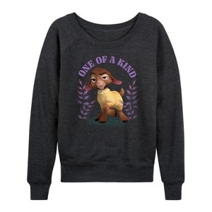 Women's - Disney - Valentino One Of A Kind Lightweight French Terry Wide Neck Long Sleeve Shirt - 1 of 4