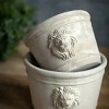 Slickblue Cement Lion Head Planter Pot, Forward Facing Lion, Decorative Plant Pot, Contemporary, Grey, 3 Size Options - 2 of 3
