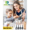 Itopfox Pack of 4 Silicone Cooking Utensils Set with Wooden Handle, Non Stick Spatulas and Heat Resistant Slotted Spoons for Frying, Serving, Turning - 2 of 4