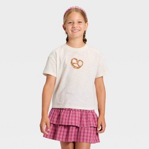 Girls' Short Sleeve Relaxed Fit Graphic T-Shirt - Cat & Jack™ - 1 of 4