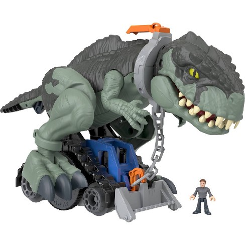  Fisher-Price Imaginext Jurassic World T. rex Dinosaur Toy with  Owen Grady Figure, Light-Up Eyes & Chomping Action for Ages 3+ Years,  7-Piece Set ( Exclusive) : Toys & Games