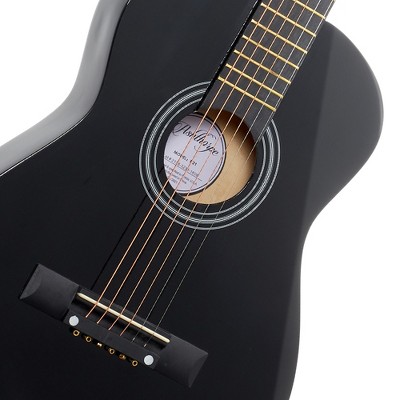 Ashthorpe 30-Inch Black Basswood Beginner Acoustic Guitar Kit