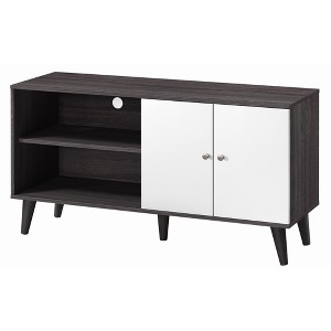 7.3" Functional TV Stand with Storage Shelves, Cabinet, and Low Profile Mid-Century Design for Living Room - 1 of 4
