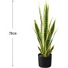 Acekool Artificial Snake Plant with Pot, Realistic Faux Sansevieria, Lush Indoor Outdoor Greenery for Home, Office, Patio, or Garden Decor - 4 of 4