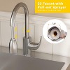 VINGLI 24 Inch Laundry Sink with Cabinet and Pull-Out Sprayer Faucet, Stainless Steel Utility Sink with Cabinet and Drawer Combo, Brown - 4 of 4
