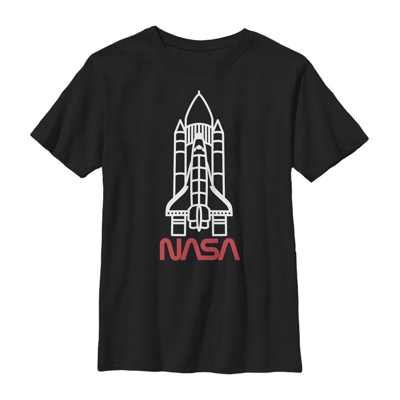 Boy's NASA Minimal Rocket Launch T-Shirt, 1 of 5