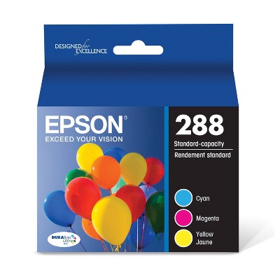 Photo 1 of EPSON 288 DURABrite Ultra Ink Standard Capacity Color Combo Pack (T288520-S) Works with Expression XP-330, XP-430, XP-434, XP-340, XP-440, XP-446
