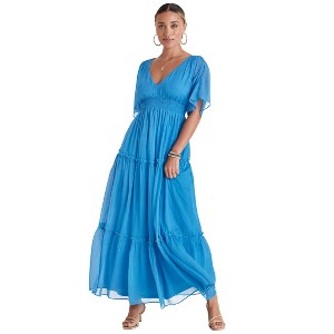 VENUS Womens Flutter Sleeve Maxi Dress - 1 of 4