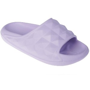 FOAMWALK Women's Flat Slip-On Textured EVA Slide Sandals - Comfy Slides for Women - 1 of 4