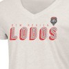NCAA New Mexico Lobos Women's Oatmeal V-Neck T-Shirt - 3 of 3