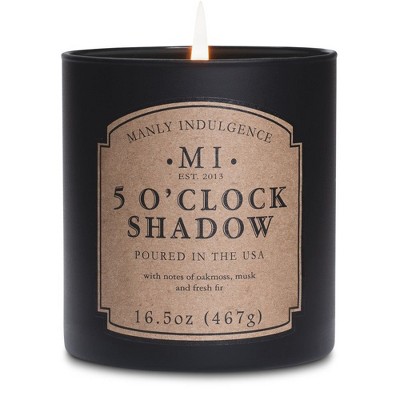 16.5oz Matte Black Glass Jar Soy Candle with Masculine Scent