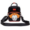 Horror Movies Vegan Leather Crossbody Backpack for Men and Women with Adjustable Strap, It Pennywise Smiling Face Applique - 4 of 4