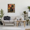 Stupell Industries Cat with Patterned Florals Black Framed Floater Canvas Wall Art - 2 of 4