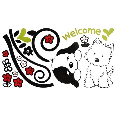 Slickblue Pets Love Peel and Stick Wall Decal – Decorative Vinyl Sticker for Smooth Surfaces, Home Interior (13x23.5")