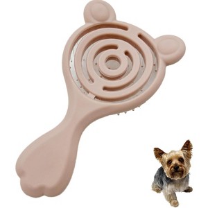 BABYYER Cat-Ear Design Puppy Brush, Gentle Soft-Bristle Small Dogs Plastic Detangling Grooming Tool, Fit for for Furry Pet - 1 of 4