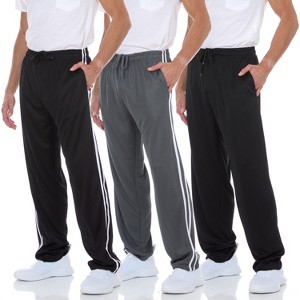 Mens Athletic Pants with pockets, Mens Sweatpants, Mens Joggers with Pockets, Pack Of 3 - 1 of 4