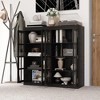 FUFU&GAGA Fashion Tempered Glass Display Cabinet, Multi-layer Compartment Design, Versatile Style, Create Personalised Home Space - 3 of 4