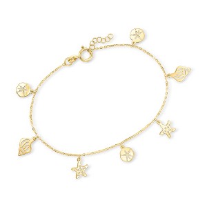 Pure Collection by Ross-Simons Italian 14kt Yellow Gold Sea Life Station Bracelet - 1 of 3