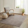 NAYSAYE Super Soft Polyester Shag 6' x 4' Area Rug Plush Cozy High Pile Machine Woven Durable Easy Care for Living Room and Bedroom, Gray - 2 of 4