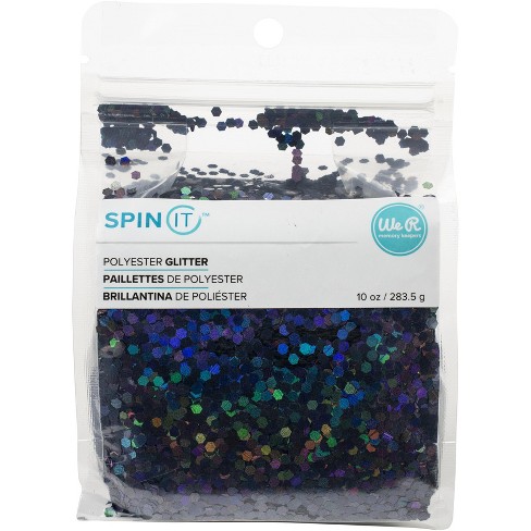 Silver Holographic We R Memory Keepers 0633356606079 Glitter Spin It-10 Ounce-Extra Fine-Sliver 