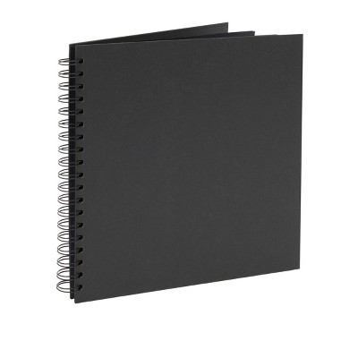 Paper Junkie 40 Sheets Blank DIY Scrapbook Photo Album Gift for Wedding, Baby Memory Book & Travel Picture, 10x10 in, Black